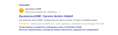 fragmentos de extensiones de Google Ads